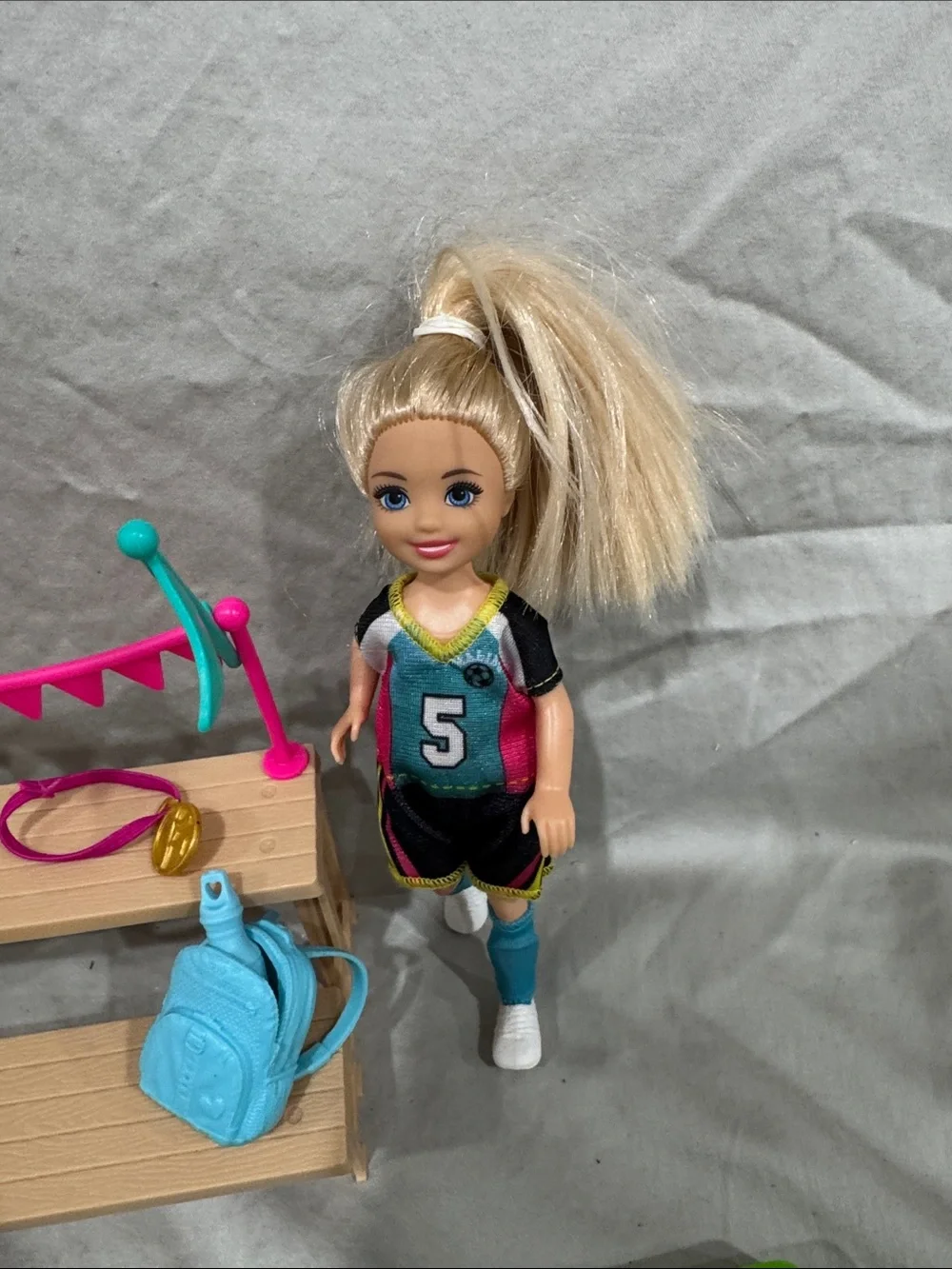 Barbie Chelsea Soccer Playset with additional soccer Barbie doll